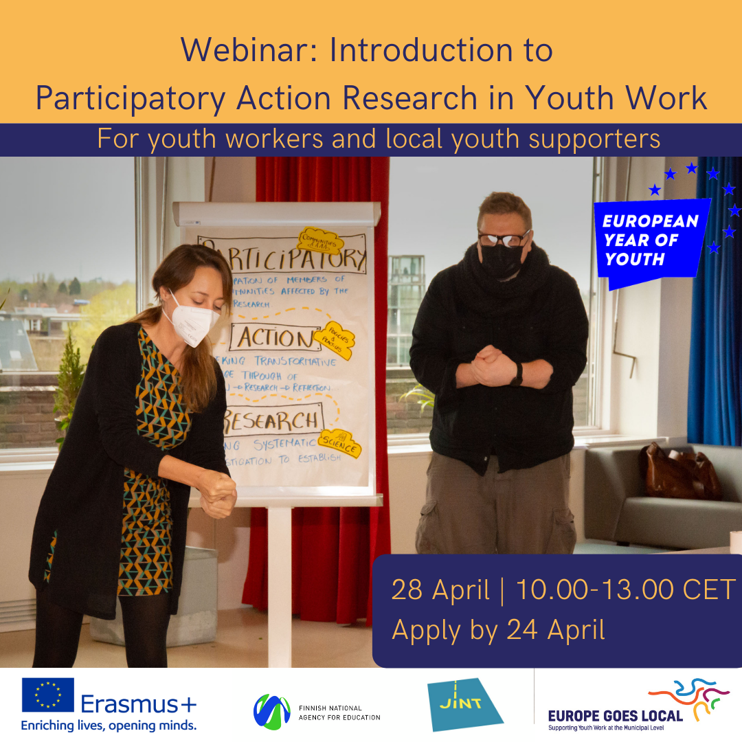 Call for participants: Webinar – Introduction to Participatory Action Research in Youth Work